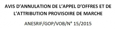Avis d'annulation
