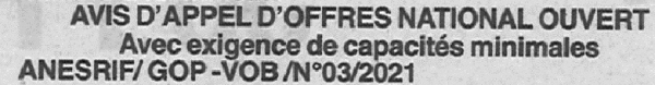 Avis d'appels d'offres