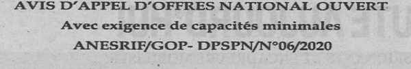 Avis d'appels d'offres