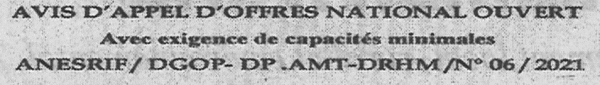 Avis d'appels d'offres
