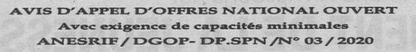 Avis d'appels d'offres
