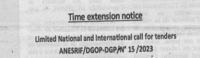 Time extension notice