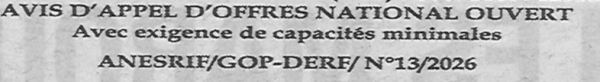 Avis d'appels d'offres