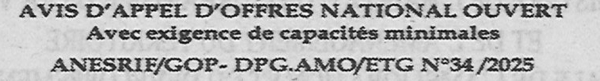 Avis d'appels d'offres