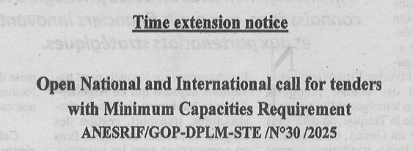 Time extension notice