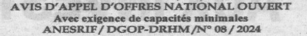 Avis d'appels d'offres