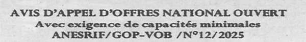 Avis d'appels d'offres