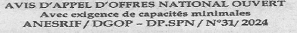 Avis d'appels d'offres
