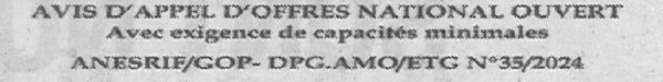Avis d'appels d'offres