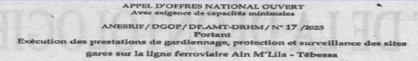 Avis d'appels d'offres