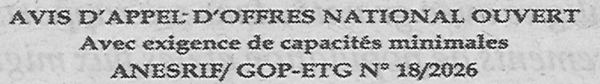 Avis d'appels d'offres
