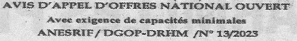 Avis d'appels d'offres