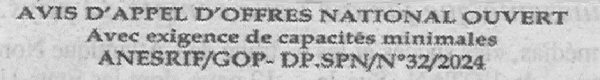 Avis d'appels d'offres