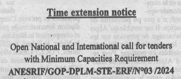 Time extension notice
