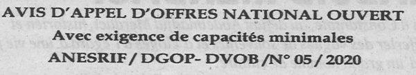 Avis d'appels d'offres