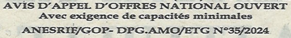 Avis d'appels d'offres