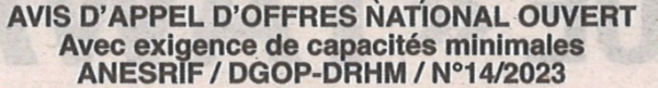 Avis d'appels d'offres