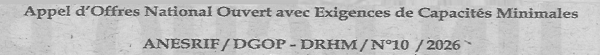 Avis d'appels d'offres