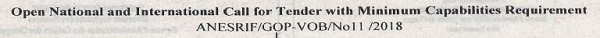 Call for Tender