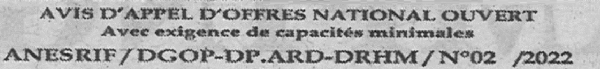 Avis d'appels d'offres