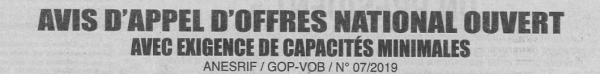 Avis d'appels d'offres