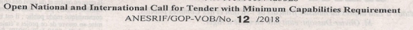 Call for Tender