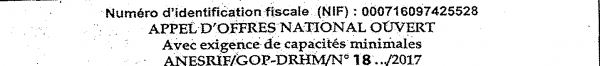 Avis D'appels D'offres