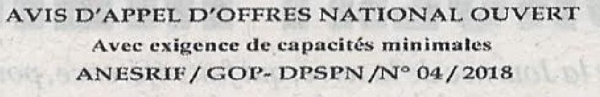 Avis d'appel d'offres