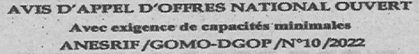 Avis d'appels d'offres