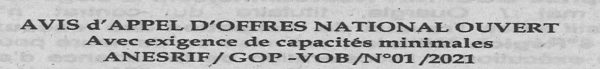 Avis d'appels d'offres