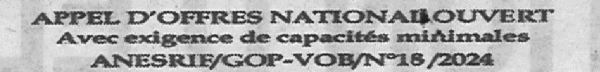 Avis d'appels d'offres